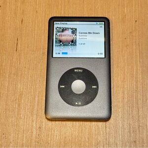 iPod Classic 6thGen Model:A1238-120GB Blk Tested Good w/Charg-7062,Song Read Blw